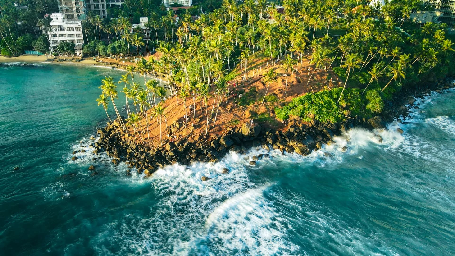 Surfing on Sri Lanka southern coast